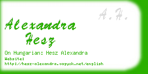 alexandra hesz business card